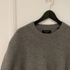 AllSaints grey wool sweater